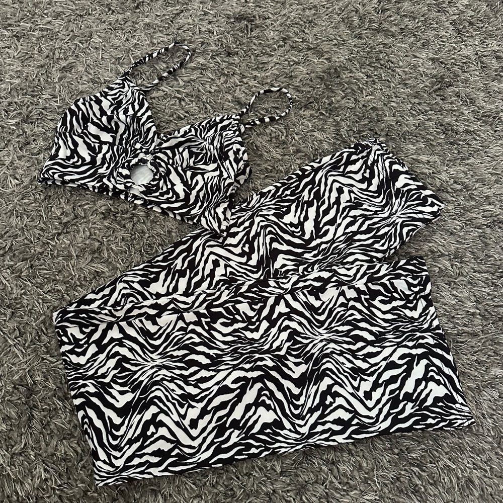Shein - Zebra black and white set- NWOT